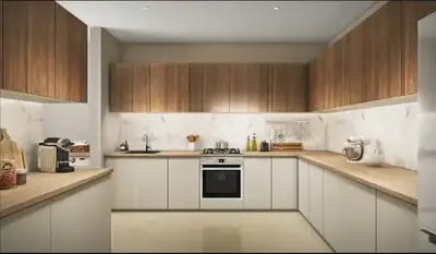 Kitchen Image of 2154 Sq.ft 3 BHK Apartment / Flat for sale in ASSETZ 66 &amp; SHIBUI, Whitefield Bengaluru for Rs. 33000000