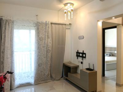 Living Room Image of 450 Sq.ft 1 BHK Apartment / Flat for rent in Kasarvadavali Thane for Rs. 24999