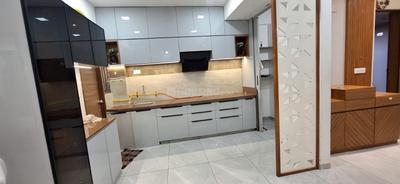 Kitchen Image of 1575 Sq.ft 3 BHK Apartment / Flat for rent in Diwali Blessings, Vaishno Devi Circle Ahmedabad for Rs. 27000