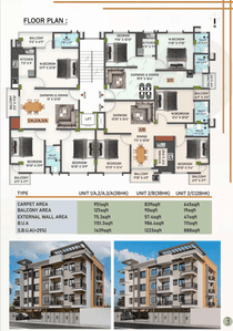 Image of 1439 Sq.ft 3 BHK Apartment / Flat for sale in Zoo Tiniali, Guwahati for Rs. 7998000