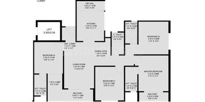 Image of 1447 Sq.ft 3 BHK Apartment / Flat for sale in Tayal K Shire Phase 3, Punawale, Pune for Rs. 10500000