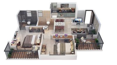 Image of 1205 Sq.ft 2.5 BHK Apartment / Flat for sale in Silver Gardenia, Moshi, Pune for Rs. 7500000