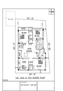 Floor Plan Image of 1555 Sq.ft 3 BHK Apartment / Flat for sale in Madipakkam Chennai for Rs. 12400000