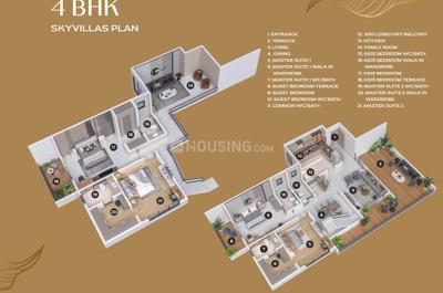 Image of 2496 Sq.ft 4 BHK Apartment / Flat for sale in Cristallo The Arista, Pimple Nilakh, Pune for Rs. 24500000