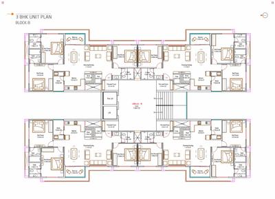 Image of 2376 Sq.ft 3 BHK Apartment / Flat for sale in Shreeji Sweven By Signature, Chharodi, Ahmedabad for Rs. 12408000