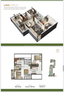 Image of 930 Sq.ft 2 BHK Apartment / Flat for sale in Sowparnika Olivia Nest, Sarjapur, Bengaluru for Rs. 7700000