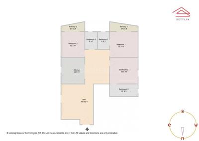 Image of 1350 Sq.ft 3 BHK Apartment / Flat for sale in Eastwoods by Aisshwarya Group, Hulimavu, Bengaluru for Rs. 14400000