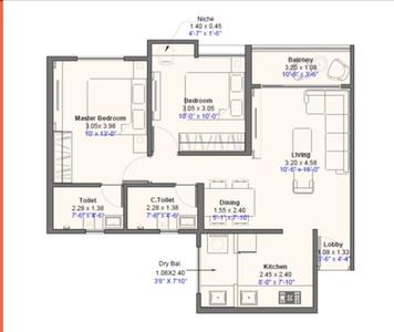 Image of 840 Sq.ft 2 BHK Apartment / Flat for sale in Eisha 33 Central Avenue, Tathawade, Pune for Rs. 9400000