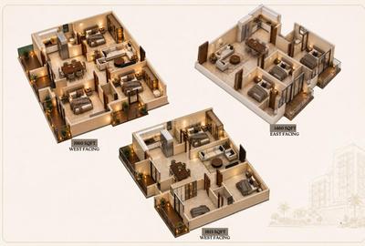 Image of 1950 Sq.ft 3 BHK Apartment / Flat for sale in Pothinamallayya Palem, Visakhapatnam for Rs. 9165000
