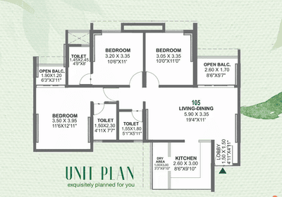Image of 780 Sq.ft 2 BHK Apartment / Flat for sale in GK Mirai, Punawale, Pune for Rs. 8250000
