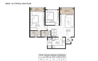 Image of 1121 Sq.ft 2 BHK Apartment / Flat for sale in Saheel Itrend Vesta, Tathawade, Pune for Rs. 8500000