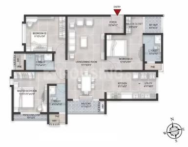Image of 1278 Sq.ft 3 BHK Apartment / Flat for sale in Bren Avaana, Kaggalipura, Bengaluru for Rs. 15000000