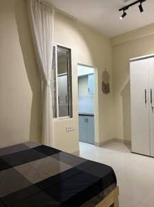 Bedroom Image of 250 Sq.ft 1 RK Builder Floor for rent in Vijay Nagar Indore for Rs. 15500