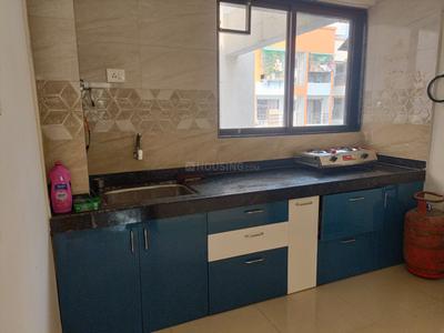 Kitchen Image of 585 Sq.ft 1 BHK Apartment / Flat for rent in Akshay Kuberakshe, Koliwada Alibag for Rs. 17000