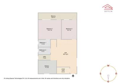 Image of 1170 Sq.ft 2 BHK Apartment / Flat for sale in Vistar Classic by Vistar Builders And Developers, Begur, Bengaluru for Rs. 7650000
