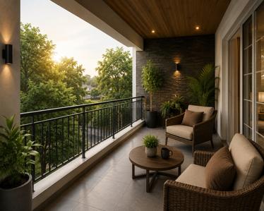 Balcony Image of 1500 Sq.ft 3 BHK Independent House for sale in Ayyanthole Thrissur for Rs. 6250000