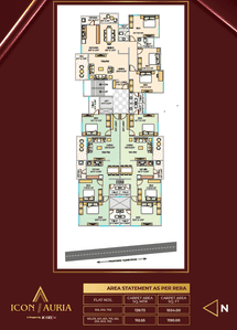 Image of 2030 Sq.ft 3 BHK Apartment / Flat for sale in Icon Auria, Aundh, Pune for Rs. 28395200