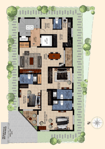 Image of 1896 Sq.ft 3 BHK Builder Floor for sale in Rams Upscale, Thiruvanmiyur, Chennai for Rs. 37400000