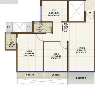 Image of 1375 Sq.ft 2 BHK Apartment / Flat for sale in Neelkanth Avenue, Kharghar, Navi Mumbai for Rs. 14500000