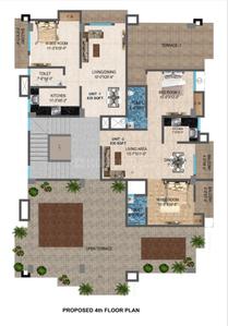 Floor Plan Image of 810 Sq.ft 2 BHK Apartment / Flat for sale in Satgaon Guwahati for Rs. 3783000
