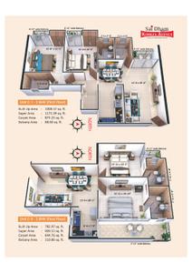 Image of 800 Sq.ft 2 BHK Apartment / Flat for sale in Saidham Kohlis Avenue, Mira Patti, Allahabad for Rs. 5811313