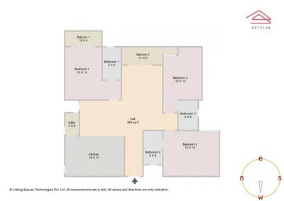 Image of 1952 Sq.ft 3 BHK Apartment / Flat for sale in Casagrand Boulevard Phase 2 by Casagrand Builder Private Limited, Tirumanahalli, Bengaluru for Rs. 21600000