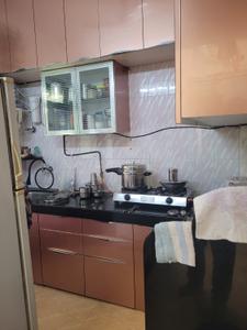 Kitchen Image of 650 Sq.ft 1 BHK Apartment / Flat for rent in Vashi Navi Mumbai for Rs. 35000