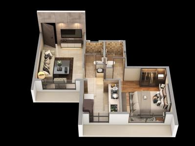 Image of 720 Sq.ft 1 BHK Apartment / Flat for sale in Lively Kalpavruksha Oneness, Taloja, Navi Mumbai for Rs. 4500000