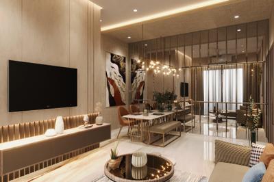 Living Room Image of 575 Sq.ft 1 BHK Apartment / Flat for sale in Venus Skky City Phase I, Dombivli East Thane for Rs. 3800000
