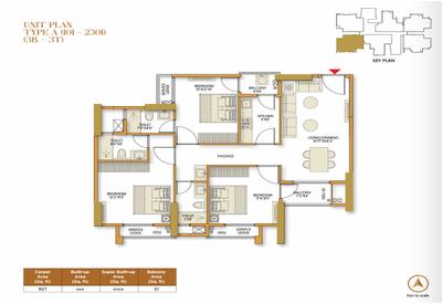 Image of 1795 Sq.ft 3 BHK Apartment / Flat for sale in Madanpur, Bhubaneswar for Rs. 12100000