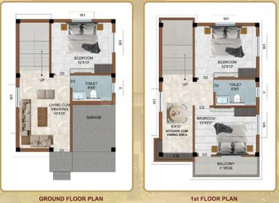 Image of 1100 Sq.ft 3 BHK Villa for sale in Metro City Park Villas, Nepalgange, Kolkata for Rs. 5600000