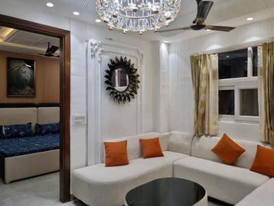 Living Room Image of 600 Sq.ft 2 BHK Apartment / Flat for sale in Dwarka Mor New Delhi for Rs. 4800000