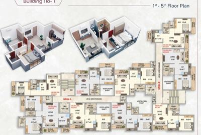 Image of 500 Sq.ft 1 BHK Apartment / Flat for sale in Pratham Vrundavan, Wakadi, Navi Mumbai for Rs. 2970000