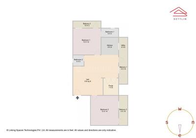 Image of 1360 Sq.ft 2 BHK Apartment / Flat for sale in Everest Enclave, RR Nagar, Bengaluru for Rs. 11300000