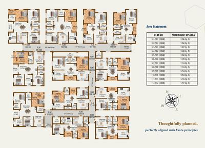 Floor Plan Image of 1094 Sq.ft 2 BHK Apartment / Flat for sale in Phulnakhara Cuttack for Rs. 6070000