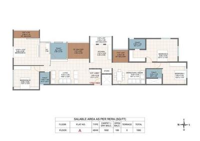 Image of 1924 Sq.ft 4 BHK Apartment / Flat for sale in Unique Sky Links Phase I, Pashan, Pune for Rs. 23000000