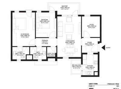 Image of 1484 Sq.ft 2.5 BHK Apartment / Flat for sale in Ireo The Corridors, Sector 67, Gurgaon for Rs. 25700000
