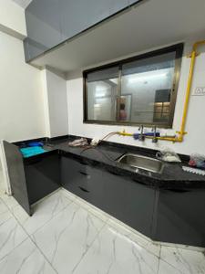 Kitchen Image of 760 Sq.ft 1 BHK Apartment / Flat for rent in Shree Raj Keshav Complex, Pankaj Nagar Surat for Rs. 17000