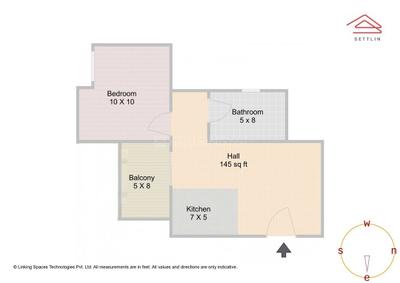 Image of 600 Sq.ft 1 BHK Apartment / Flat for sale in Huvinayakanahalli, Bengaluru for Rs. 5700000