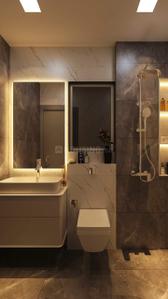 Bathroom Image of 499 Sq.ft 1 BHK Apartment / Flat for sale in Marine View, Borivali West Mumbai for Rs. 9900000