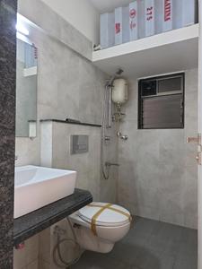 Common Bathroom One Image of 620 Sq.ft 1 BHK Apartment / Flat for sale in Shantee Flamingo Residency, Vasai West Vasai for Rs. 4900000