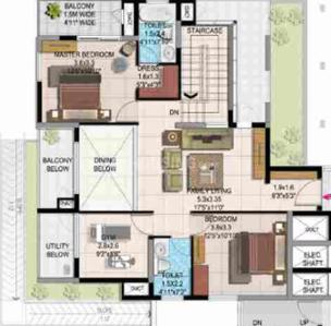 Image of 1273 Sq.ft 3 BHK Apartment / Flat for sale in 22 And Crest, Yeswanthpur, Bengaluru for Rs. 25000000