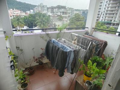 Balcony Image of 610 Sq.ft 1 BHK Apartment / Flat for rent in Paranjape Ojas, Pashan Pune for Rs. 30000