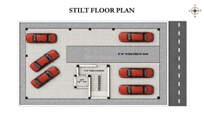 Floor Plan Image of 941 Sq.ft 2 BHK Apartment / Flat for sale in Madipakkam Chennai for Rs. 8669000