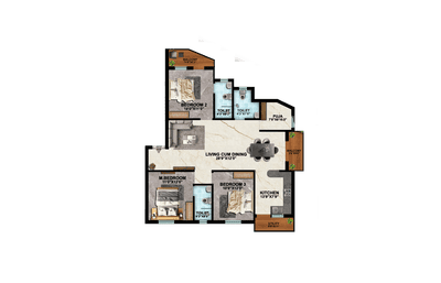 Image of 1586 Sq.ft 3 BHK Apartment / Flat for sale in Keelkattalai, Chennai for Rs. 12800000