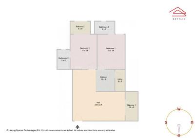 Image of 1225 Sq.ft 2 BHK Apartment / Flat for sale in Brigade Yelahanka by Brigade Enterprises Ltd, Yelahanka, Bengaluru for Rs. 11900000