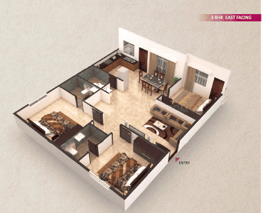 Image of 1530 Sq.ft 3 BHK Apartment / Flat for sale in Camellia Pride, Varthur, Bengaluru for Rs. 15500000
