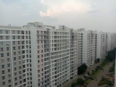 Living Room Image of 690 Sq.ft 3 BHK Apartment / Flat for rent in Shapoorji Pallonji Shukhobrishti, New Town Kolkata for Rs. 18000