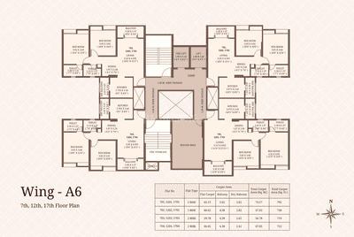 Image of 970 Sq.ft 2 BHK Apartment / Flat for sale in ARV Richvue, Mundhwa, Pune for Rs. 7000000