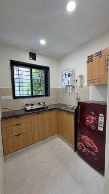 Kitchen Image of 700 Sq.ft 1 BHK Builder Floor for rent in Nipania Indore for Rs. 18500
